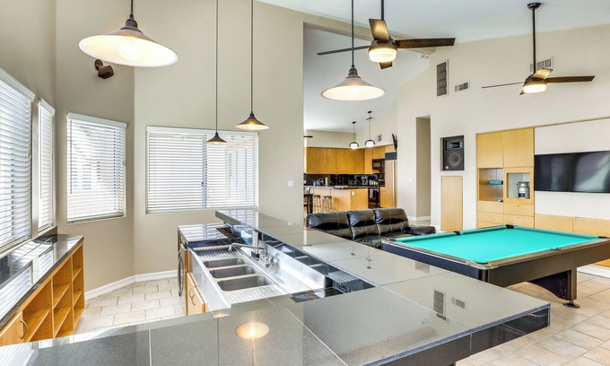 Parker Dam House | Riverfront Home w/Dock & Pool Table in Parker!