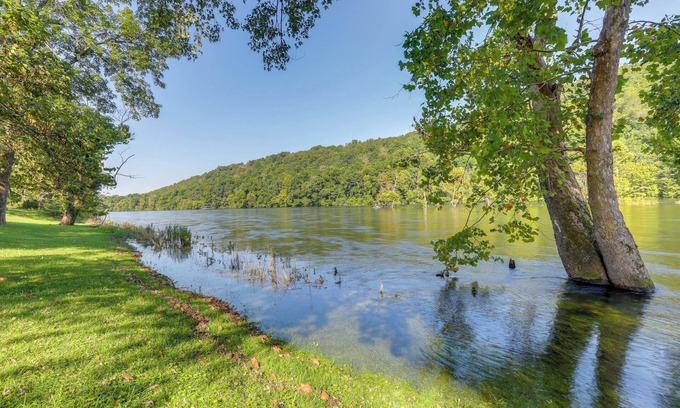 Cotter House | Riverfront Home w/Porches & Views in Cotter!