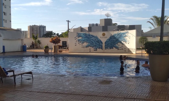 Bandeirantes Apartment | Riviera Park Flat Charme com Sacada com Vista Incrível Para Parque Water Parque