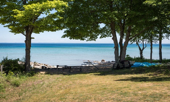 Northport House | ROBY’S RETREAT - Immaculate 9 BR Beachfront Home on Grand Traverse Bay Sleeps 20