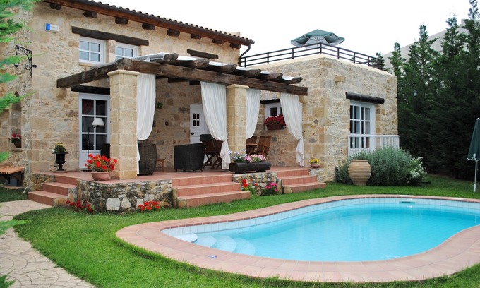 Platanias Town Villa | Rock House's Villa Rhapsody (2 Bedrooms, Sleeps 4) with private garden and pool