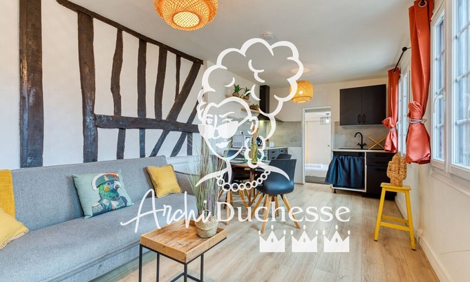 Gare-Jouvenet Apartment | Romain : Charmant F2 sur cour calme en centre ville