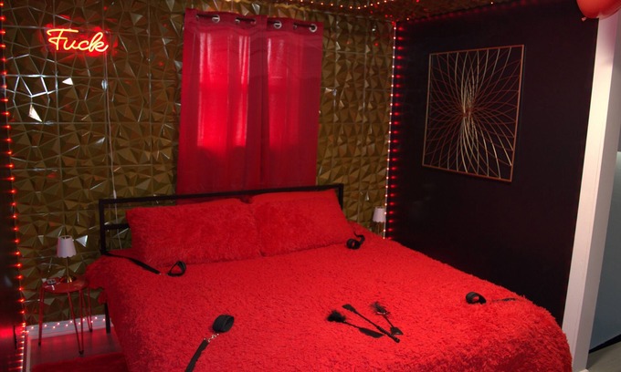 Amarillo House | Romantic Kink Loft for Couples King Bed, Naughty Playrooms, BDSM Vibes