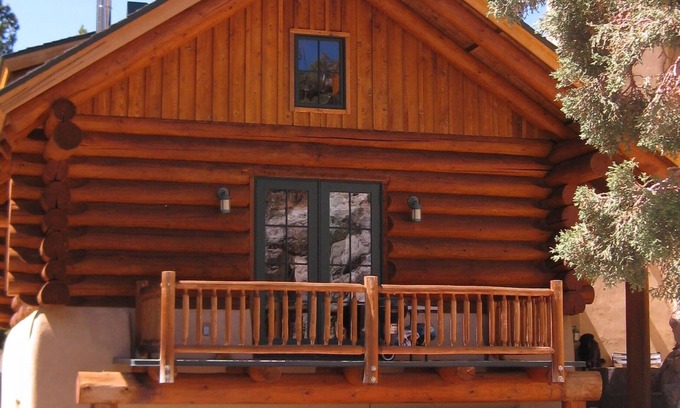 June Lake Cabin | Romantic log cabin getaway with spectacular mountain views.nSTR AP 18-005