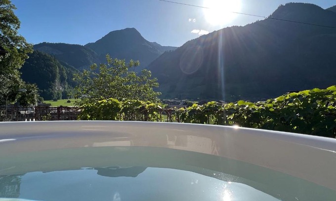 Lungern Ski Chalet | Romantic private superior Swiss Chalet with Hottub