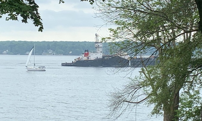 Elizabethtown-Kitley House | Room for two on mighty St. Lawrence River with 75 ft of water front.