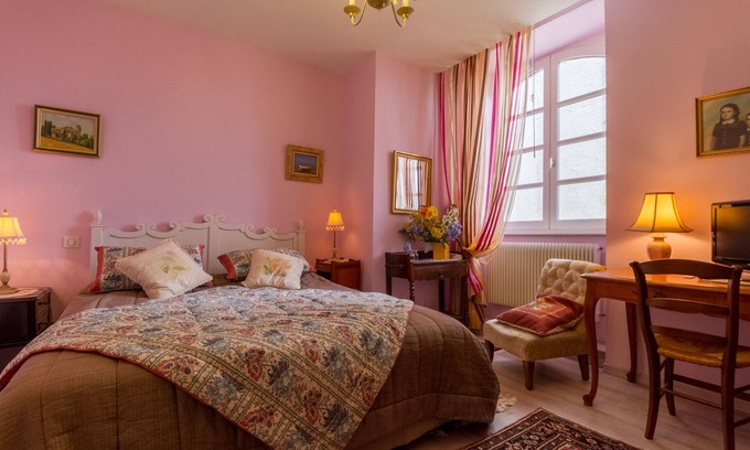 Tournecoupe House | Room MAUVE, Bed and Breakfast Saint Roch, indoor heated pool