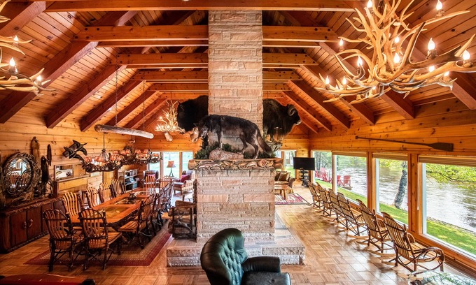 Grayling Cabin | 🦌 Royal Stag Lodge – Au Sable Riverfront | Near Garland, Grayling | Game Room | Pet-Friendly