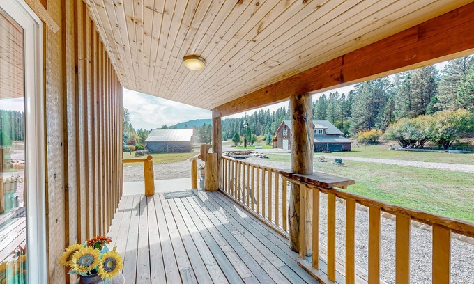 Garden Valley Cabin | Rustic and secluded cabin with two decks, hot tub, board games, W/D, & AC
