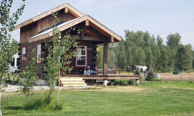 Felt Cabin | Rustic Country Cabin on horse property with Teton views