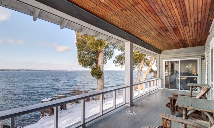 Grand Isle House | Rustic lakefront home with big porch, WiFi & easy water access