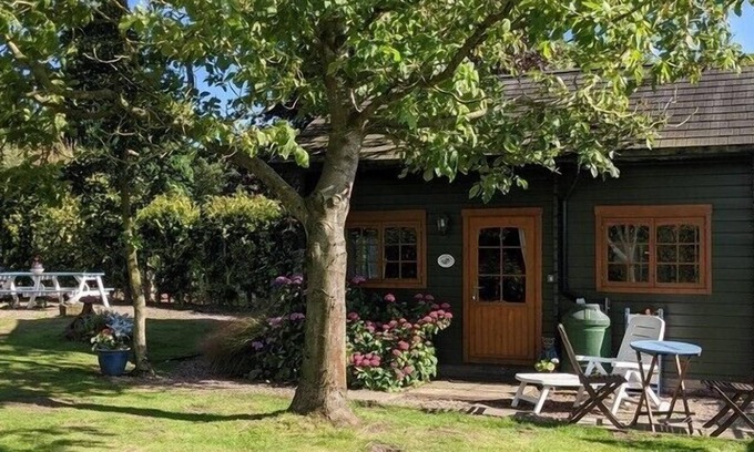 Harmer Hill Cottage | Rustic Log Cabin - Dog Friendly - Sleeps 2 - Views