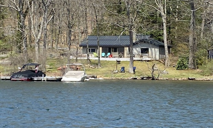 Swanton House | Rustic, yet Upgraded Cabin on Stunning, Level Lakefront Lot with LONG Lake Views