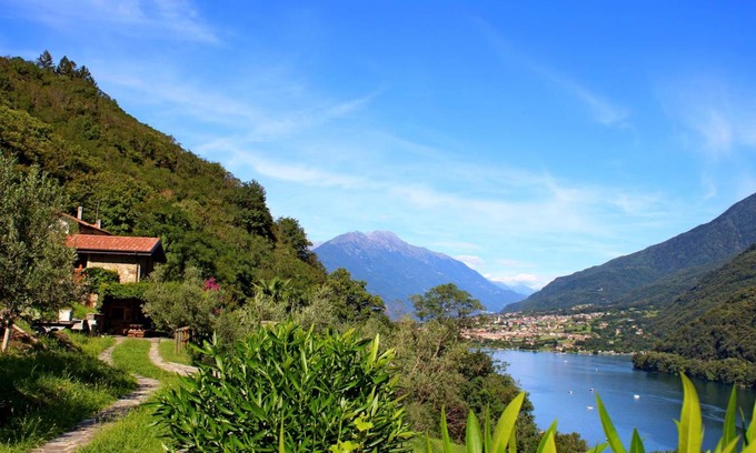 Olgiasca House | Rustico Ulivi - Ferienhaus in Colico Bucht Piona