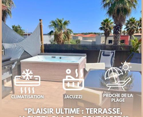 Canet-en-Roussillon Apartment | Sérénité - Superbe Terrasse et Jacuzzi !