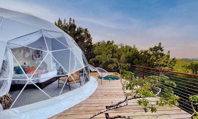 Oatmeal House | Sabi : Luxury Glamping in Treetop Dome + Dip Pool