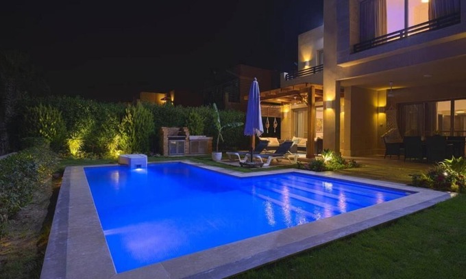 Ain Sokhna House | Safty Palm Oasis Private Pool with Golf View & 5 minutes away Beach Access