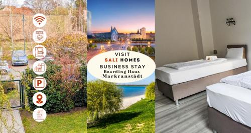 Markranstaedt Apartment | Sali-Homes Boarding Haus Monteur-Wohnungen Balkon Vollküche Autobahnähe