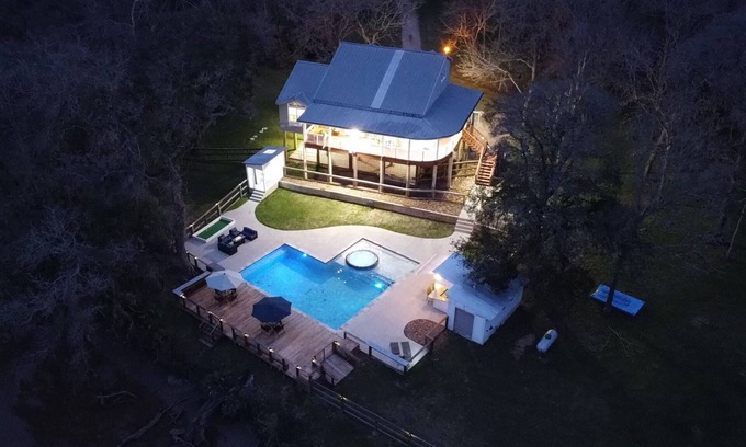 Cedar Lane House | San Bernard: Enjoy a Spa, Your Own Private Boat Ramp, and Jet-Skiing