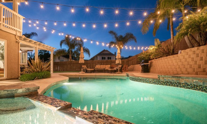 Rancho Penasquitos House | San Diego Family Getaway | Spa, Pool, and Patio