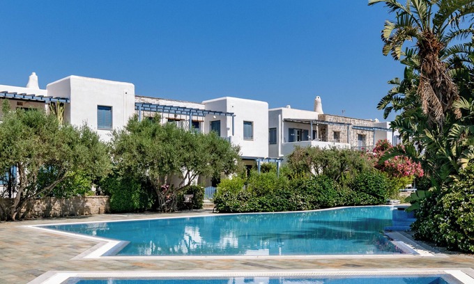 Molos Apartment | Sanders Paros Gardens - Bold 1-Bdr Apt w Patio