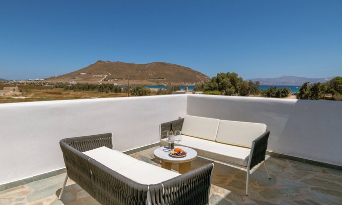 Molos Apartment | Sanders Paros Gardens - Great 1-Bdr Apt w Balcony