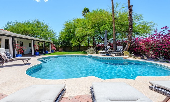 Buenavante House | Santa Barbara-Style Home in the Center of Scottsdale w/private heated pool.