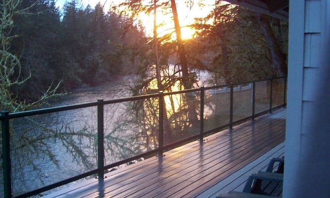 Lyons House | "Santiam RiverHaus-Waterfront Home near Salem. “Magic” We Will Be Back!