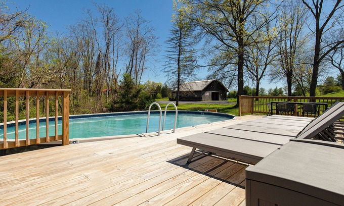Saugerties House | Saugerties Manor: Family Friendly Home w/Fire Pit, Pool, Hot Tub, Close to Hunter Mtn