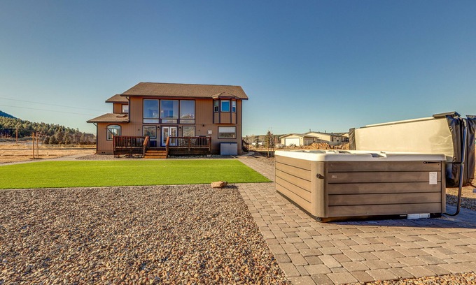 Baderville House | Scenic Flagstaff Home w/Hot Tub & Mountain Views