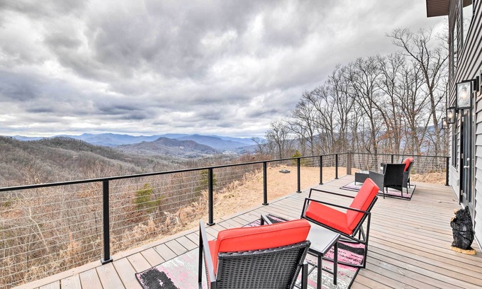Sylva Cabin | Scenic Hillside Cabin in Sylva w/Hot Tub & Views!