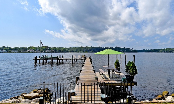Cape St. John House | Scenic Waterfront Getaway with Private Pool and Dock Minutes from Annapolis