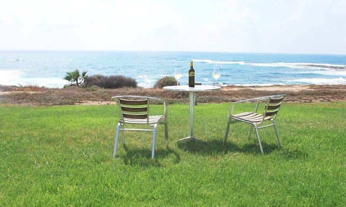 Kissonerga Villa | Sea Front, Heated Pool, Lovely Paphos Villa, Villas for Larger Groups Nearby