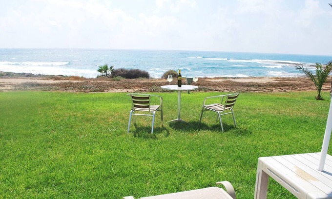 Kissonerga Villa | Sea Front Villa, Heated Private Pool, Amazing location Paphos 323