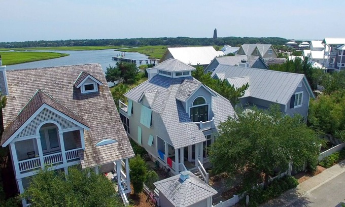 Bald Head Island House | Sea Horse Cottage 2.5 Bedroom BHI Creek Front - Marsh front Expansive vi