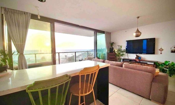 Hadera Apartment | SEA U OLGA - Luxe Apt steps from The Beach