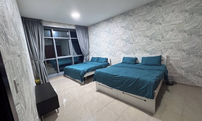 Rumailah Apartment | Sea view 2-bedroom apartment with AC, fitness room, swimming in fantastic Ajman
