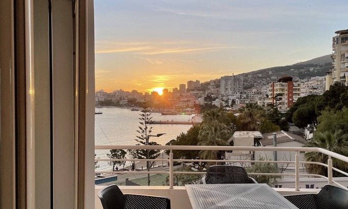 Albanian Riviera Apartment | Sea view apartment(above promenade)with beaches, restaurants within a 5 min walk
