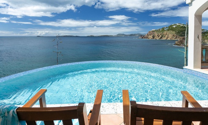 Estate Chocolate Hole and Great Cruz Bay Villa | Sea View Terrace, Stunning Views, pool, private, quiet and convenient location!