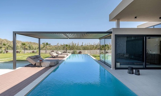 Tavronitis Villa | Seafront Brand New Villa with heated pool