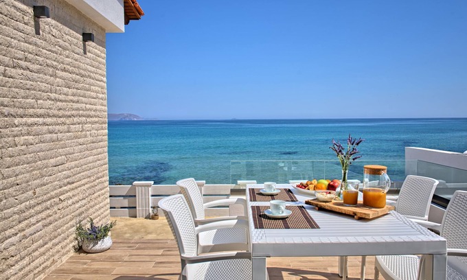 Kokkini Chani Villa | Seashell, an Elegant Seafront Villa by Nirousuites