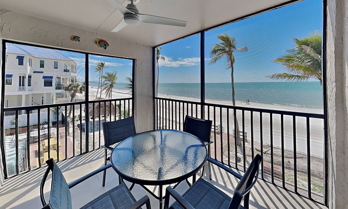 Mid Island Condo | Seaside 201 | Renovated Gulf-Front Corner Condo with Stunning Beach Views