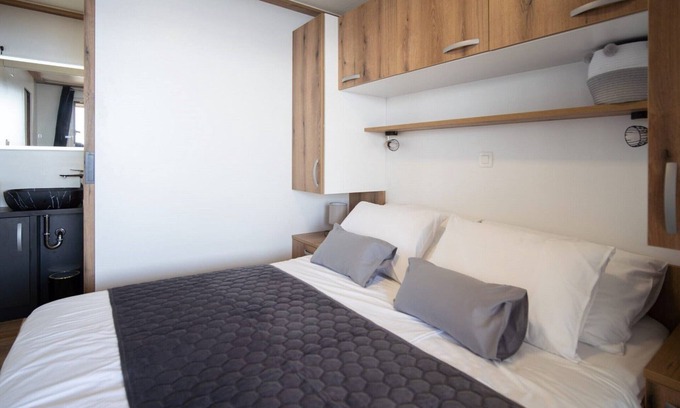 Novi Vinodolski House | Seaside Deluxe Escape at Klenovica Camping - Two Bedroom Holiday Home with Terrace