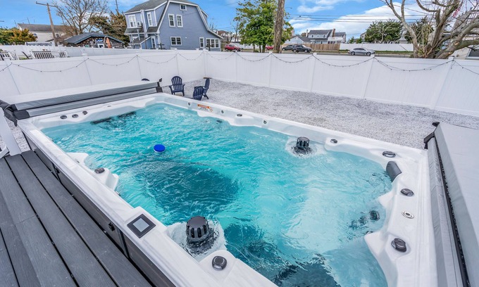 Seaside Heights House | Seaside Heights Home- All Season Swim Spa with Bay Views & Game room!
