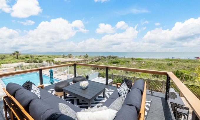 Vilano Beach House | Seaside Rose-Ocean Front, Private Pool, Ht Tub, Slps 28