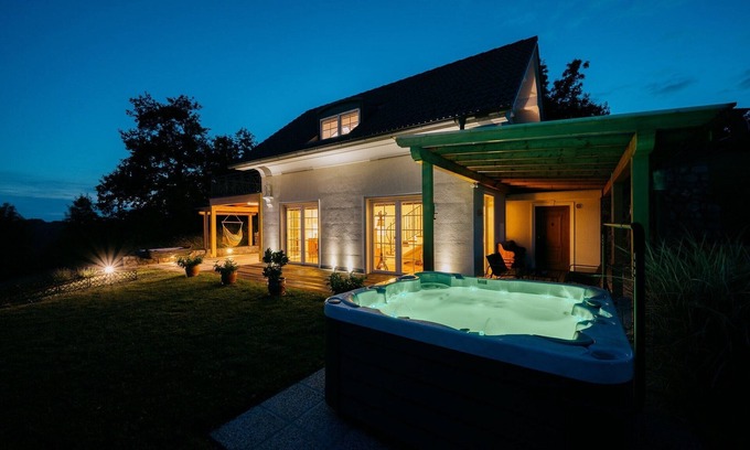 Bostanj Villa | Secluded Escape Hilltop Villa with Hot-Tub - Two Bedroom Villa with Hot-Tub