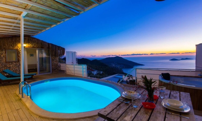 Kalkan Villa | Secluded Honeymoon Villa in Kalkan,with Spectacular Views, Sleeps 2