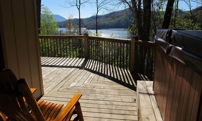 Topton Cabin | Secluded, lake view with hot tub, billiards, ping pong & hammock