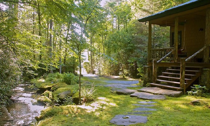 Brevard Cottage | Secluded & Luxury 'Waterfall Cabin' Bordered By 8,000 Acre Forest, WiFi