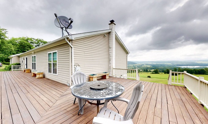 Hammondsport House | Secluded Ranch | Secluded house in Wayne with spacious deck, firepit, foosball